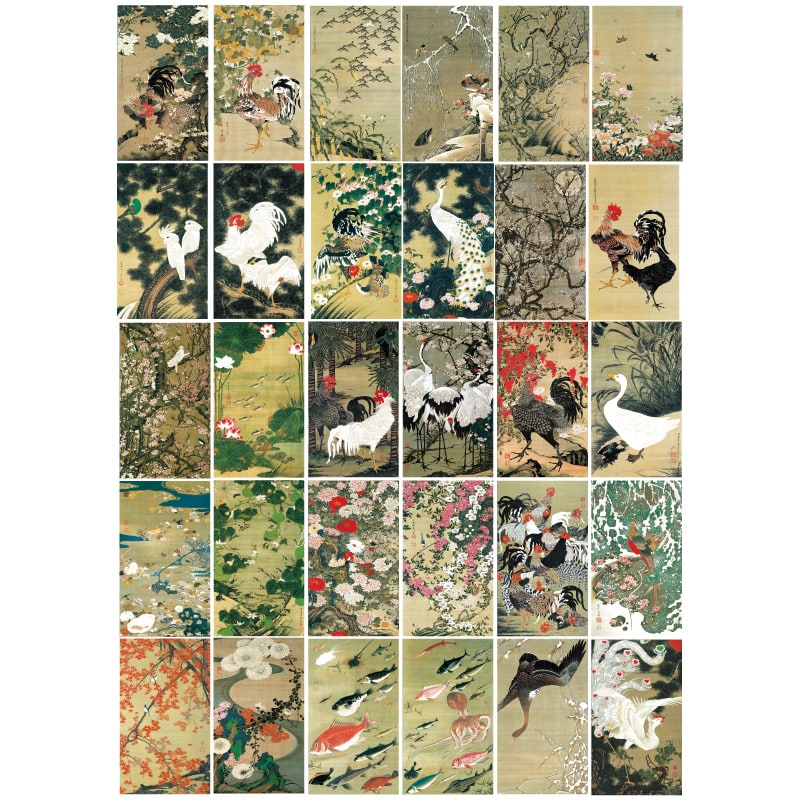 楽天市場】伊藤若冲 動植綵絵 高級仕様 額 全30幅セット 美術品