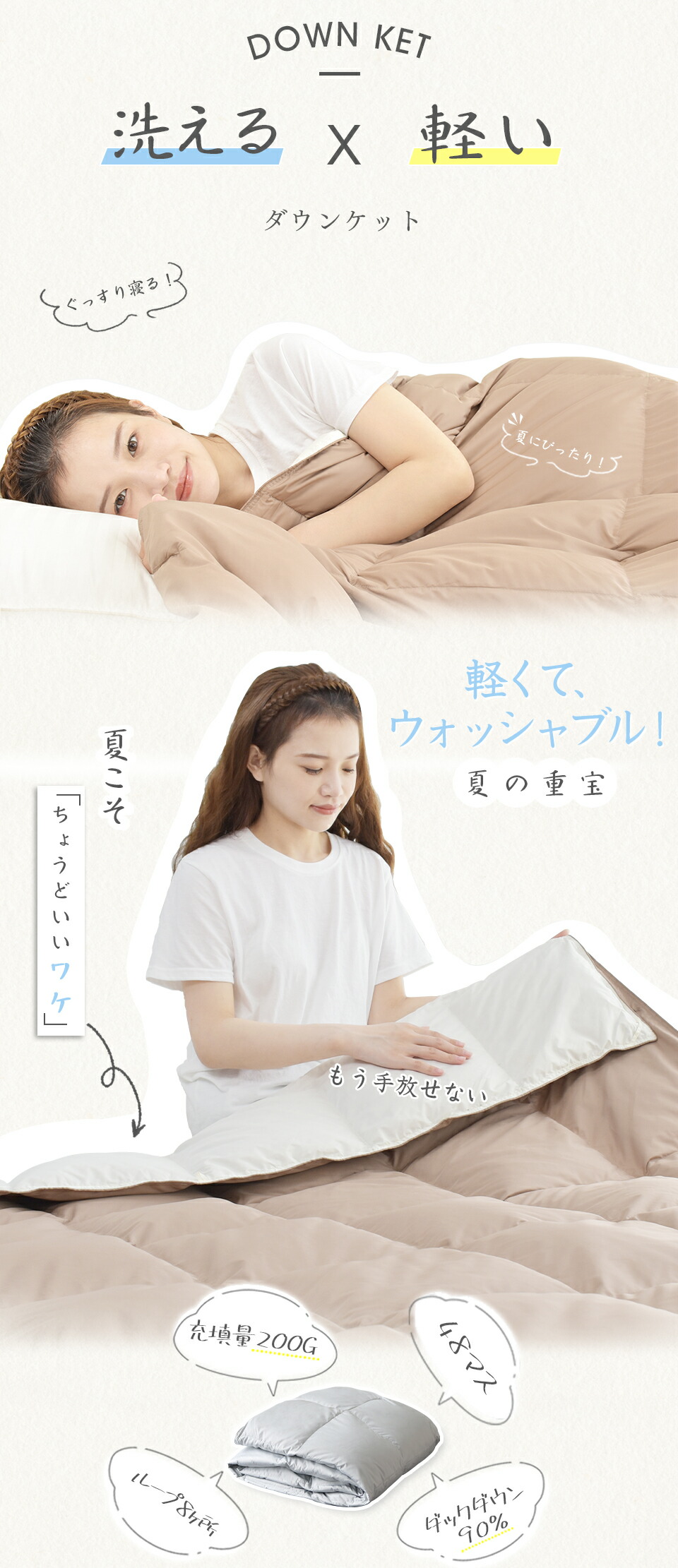 楽天市場】ダウンケット シングル ダウン90％ 羽毛肌掛け布団 夏用