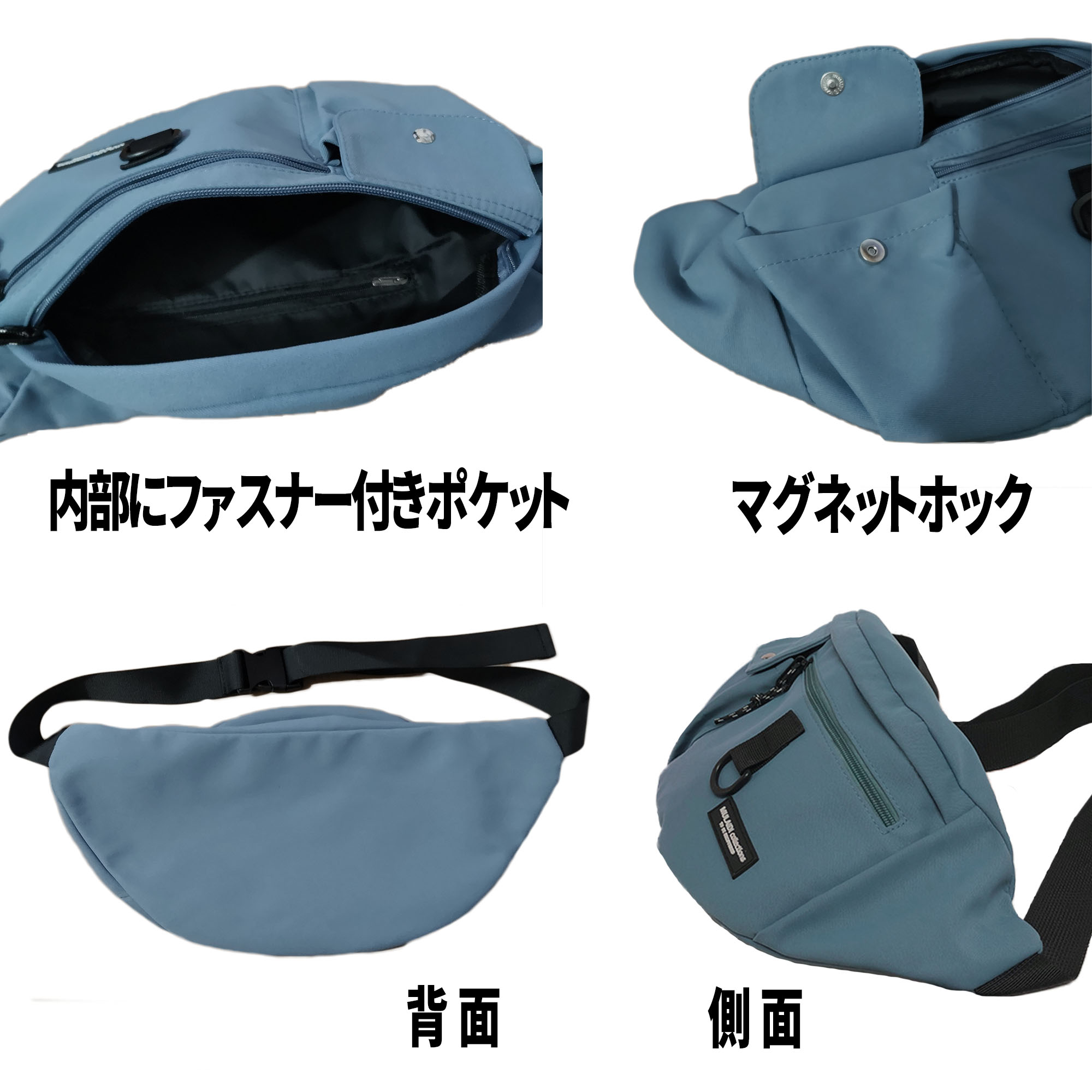 楽天市場】ウエストポーチ ウエストバッグ WBNL001 軽量 大きめ