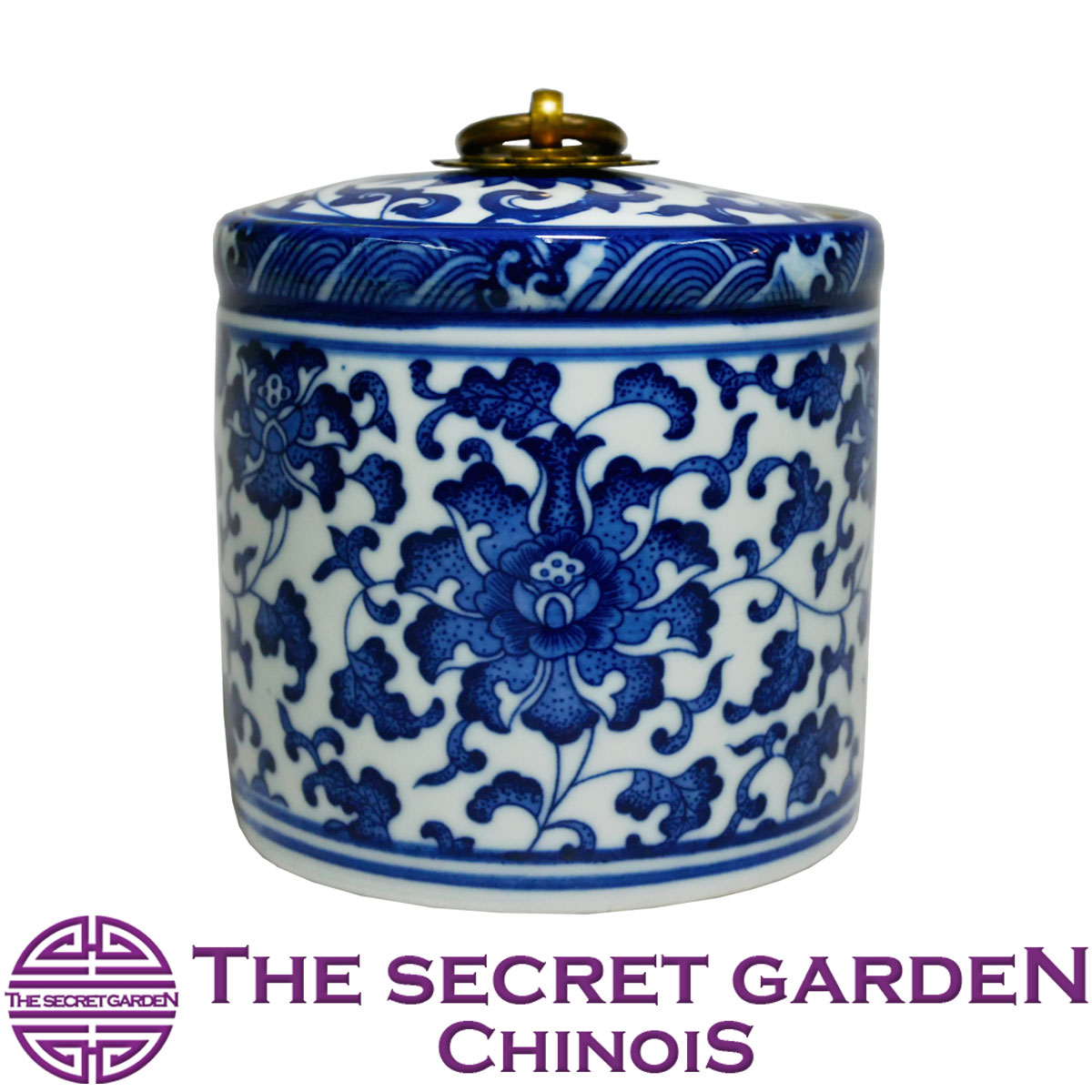 楽天市場】装飾 オーナメント キャニスター シノワズリ Blue & White