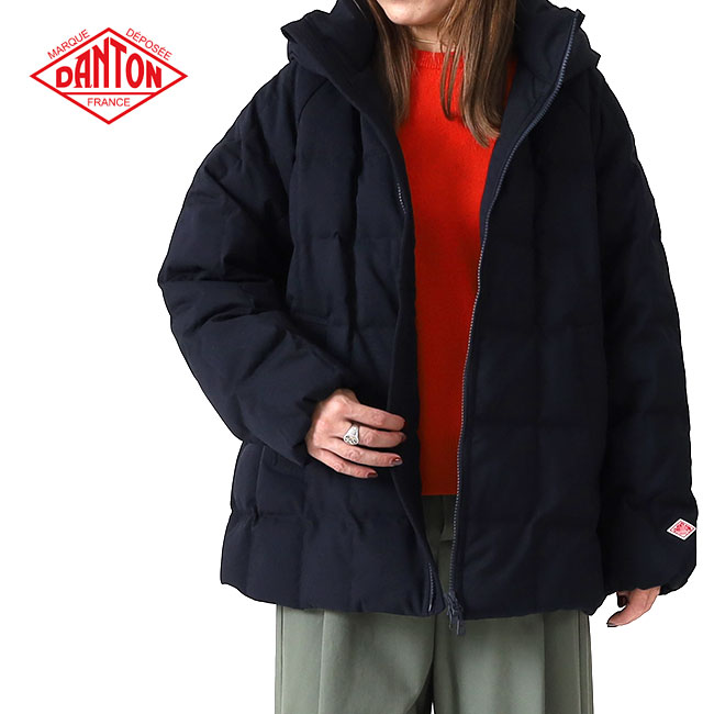 楽天市場】DANTON ダントン ウールライク フード付き キルティング