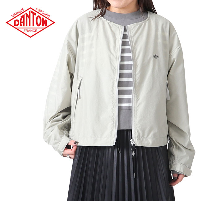 楽天市場】DANTON ダントン ナイロン ノーカラージャケット DT-A0479