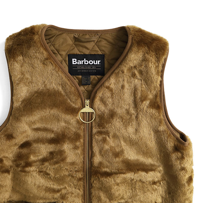 楽天市場】Barbour バブアー フェイクファー ベスト LGI0201 ジレ