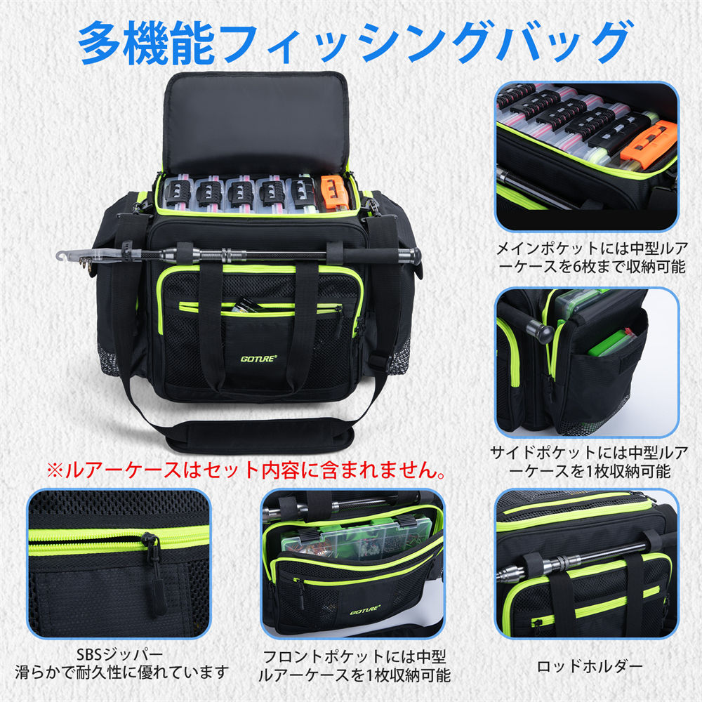 楽天市場】Goture フィッシングバッグ 釣りバッグ 52L 大容量 ロッド