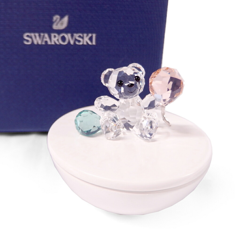 スワロフスキー箱有りクリスベアクローバーswarovski