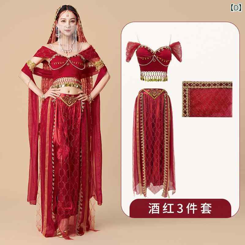 楽天市場】インド 民族衣装 レヘンガ インドドレス 舞踊衣装