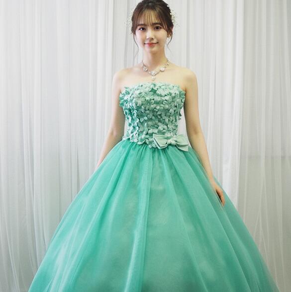 楽天市場】カラードレス ロングドレス ミントグリーン パープル 緑 紫