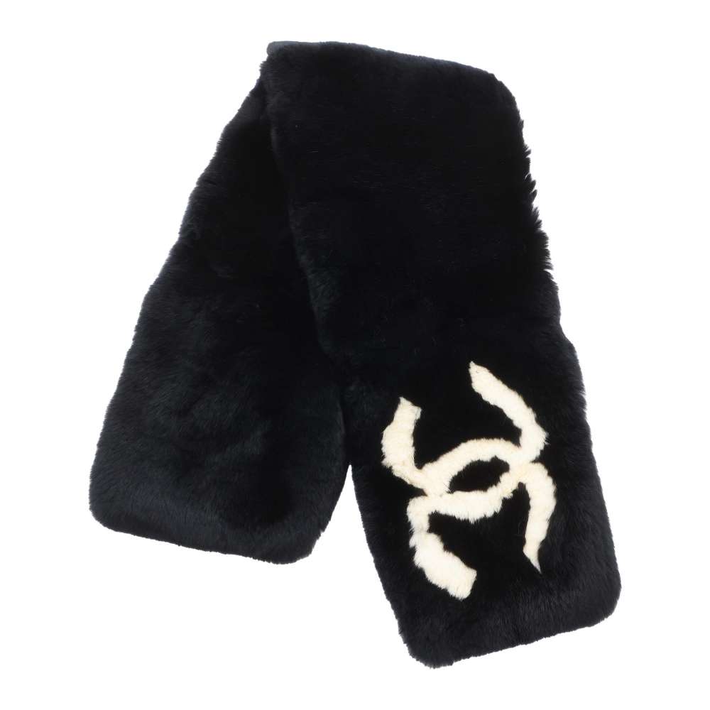 楽天市場】シャネル マフラー ココマーク ラビットファー CHANEL