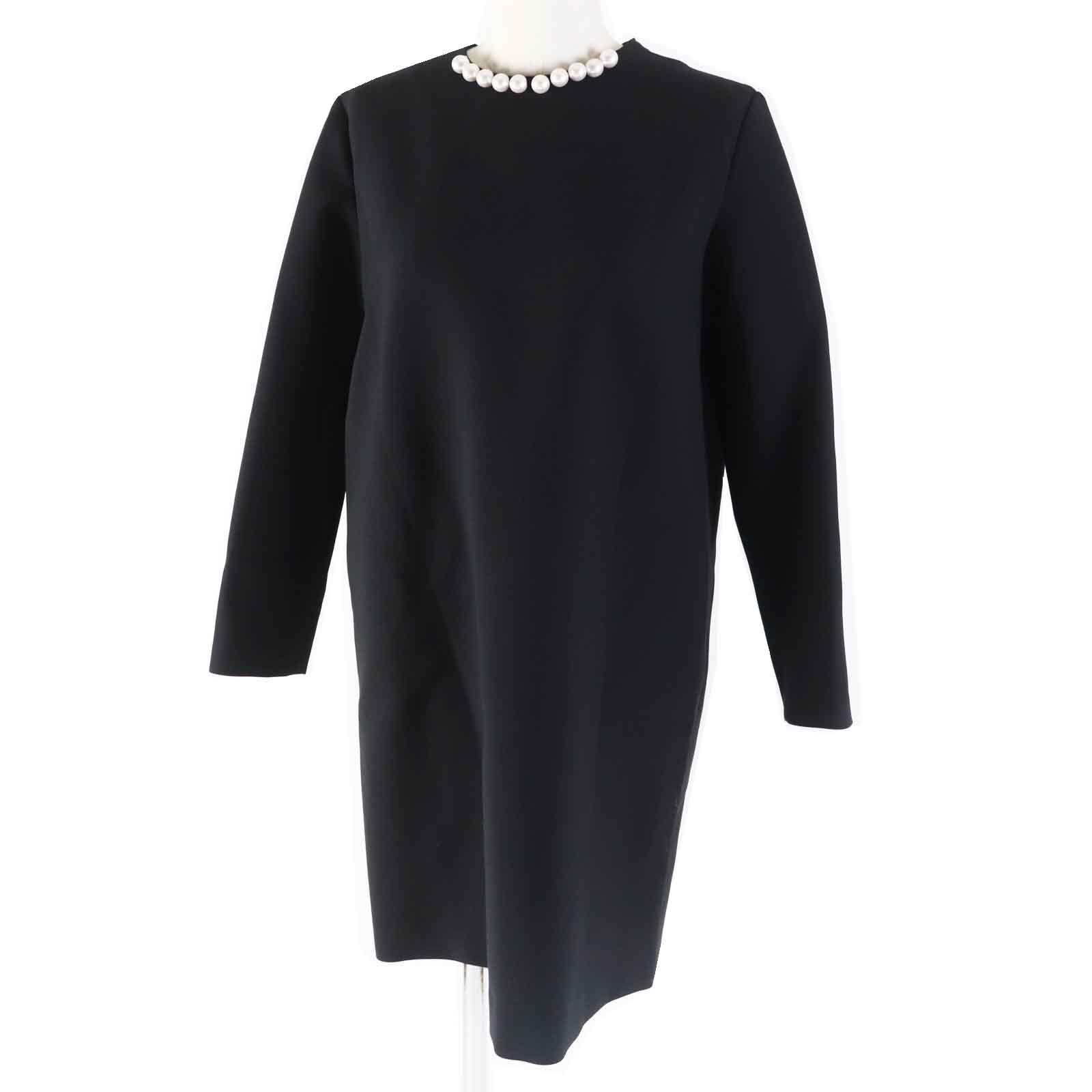 ヨーコチャン パール コクーン ワンピース ブラック 38 ⭐︎ 美品