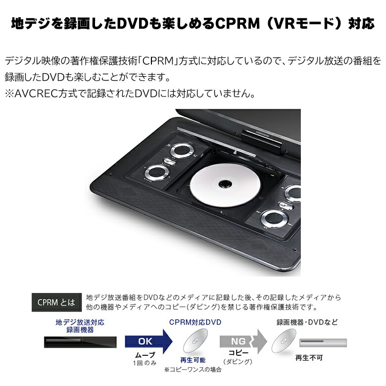 楽天市場】【アウトレット価格】 ポータブルDVDプレーヤー 15.4型