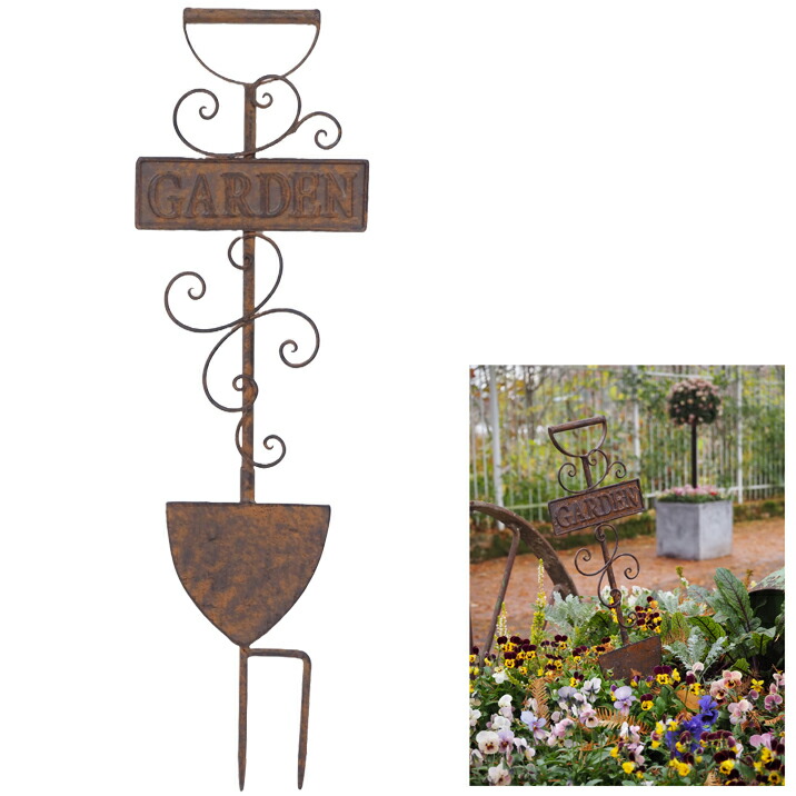 楽天市場】ウエルカムボード ガーデンピック スコップ型 アイアン