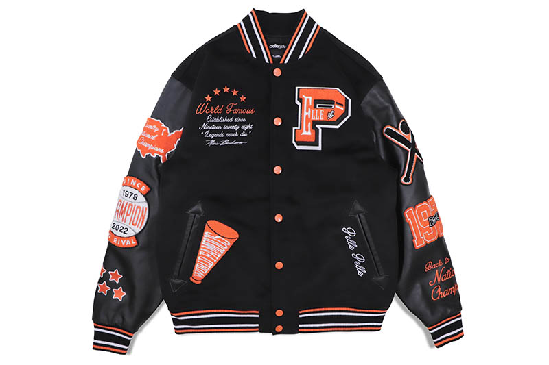 楽天市場】Pelle Pelle VARSITY JACKET (322-37474-BLK:BLACK)ペレペレ