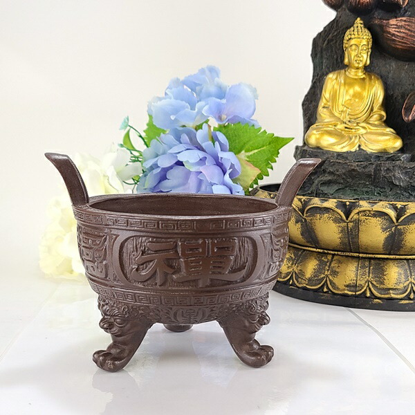 香炉 玉彫 彫刻 置物 開運 風水 台座 骨董 インテリア アンティーク