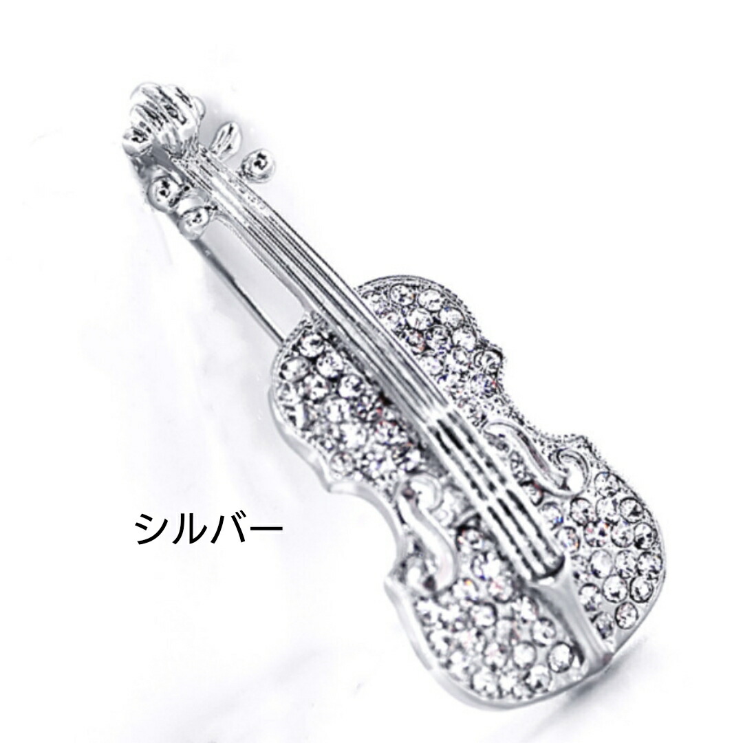 楽天市場】オーストリア スワロフスキー 使用 バイオリン ブローチ2