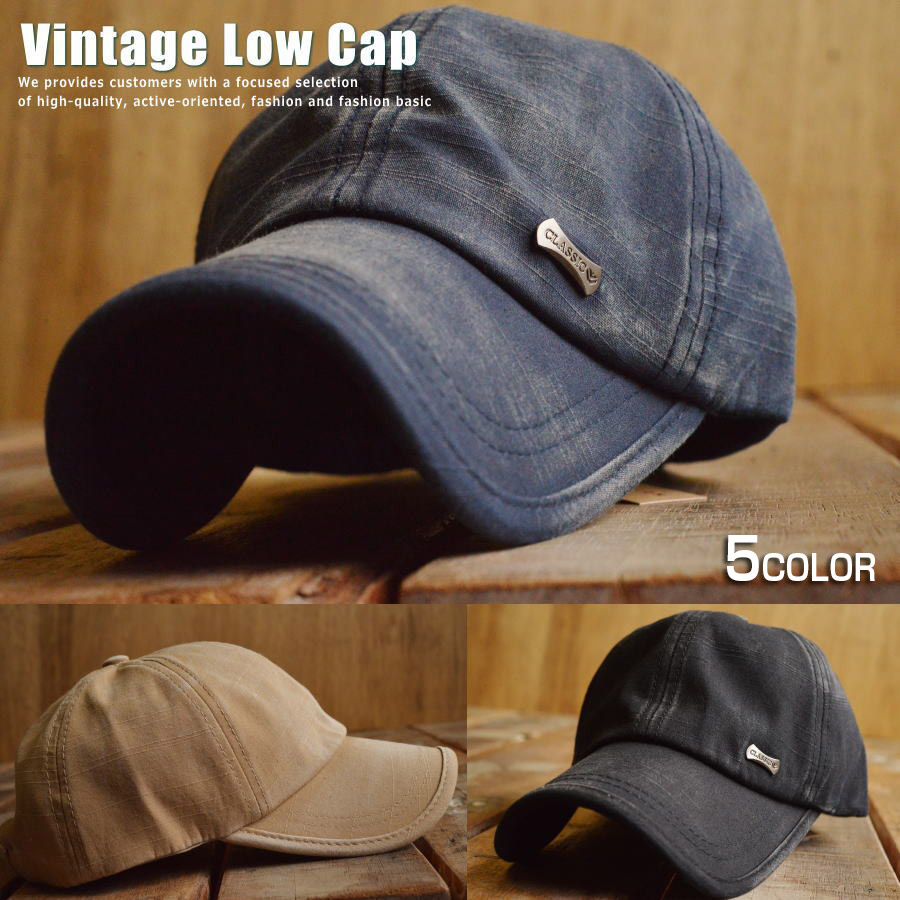 楽天市場】色褪せVINTAGE加工 コットン キャップ メンズ 帽子 7999708