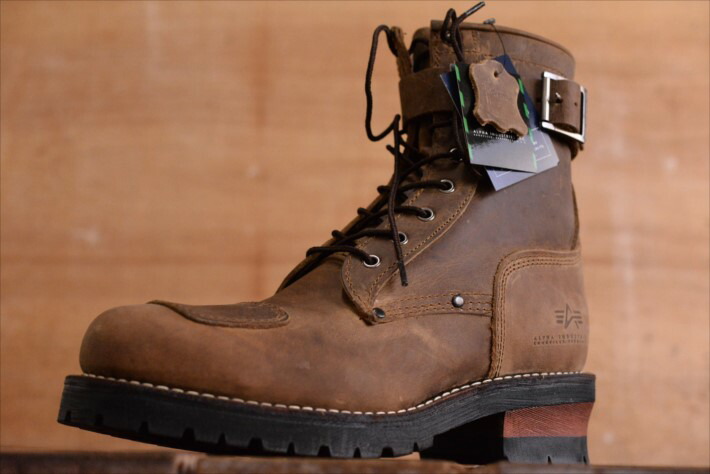 楽天市場】本革 レザー ALPHA INDUSTRIES アルファ バイカー ブーツ