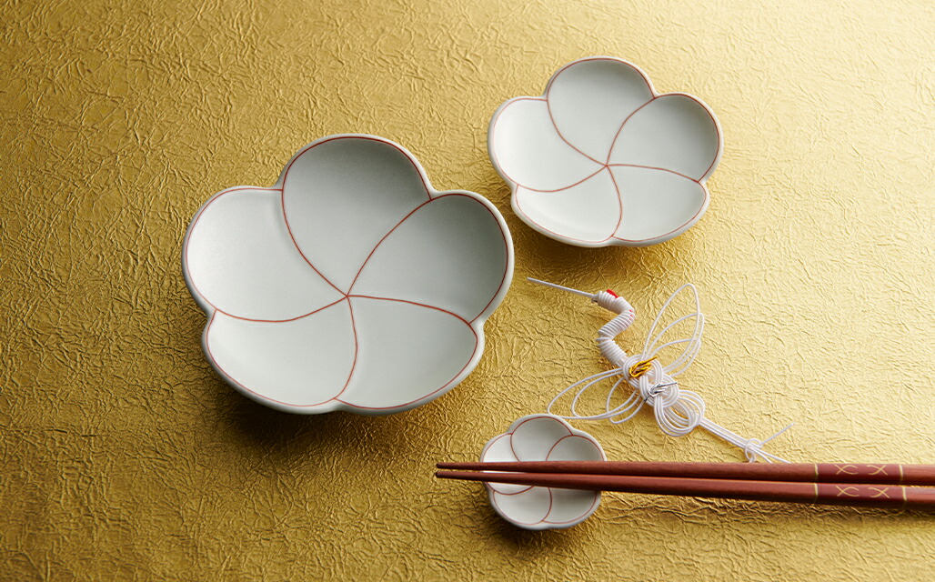 楽天市場】【訳あり】【3/1限定 P5倍】梅型錦 小皿 12cm パール