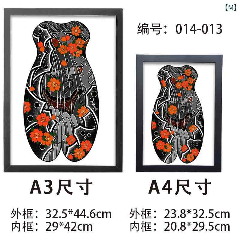 楽天市場】入れ墨 ポスター フォトフレーム 絵 A4 A3 カラー タトゥー