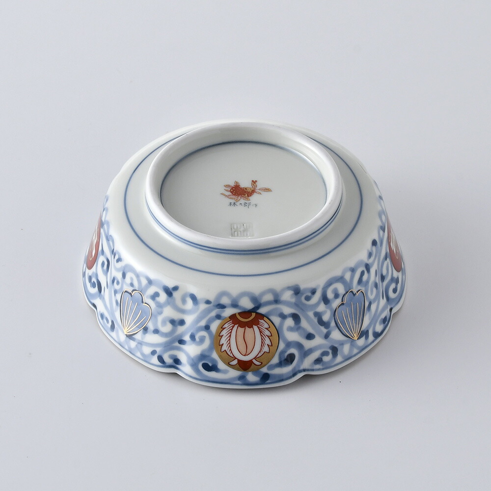 楽天市場】染錦八方間取外唐草 小鉢【波佐見焼き】石丸陶芸林九郎窯