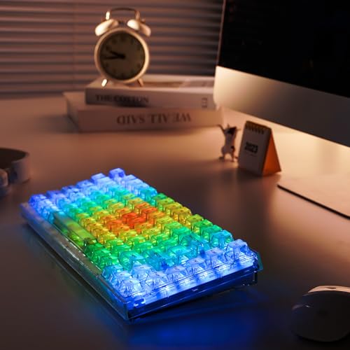 楽天市場】YUNZII X75 ホットスワップメカニカルキーボード 透明なキー