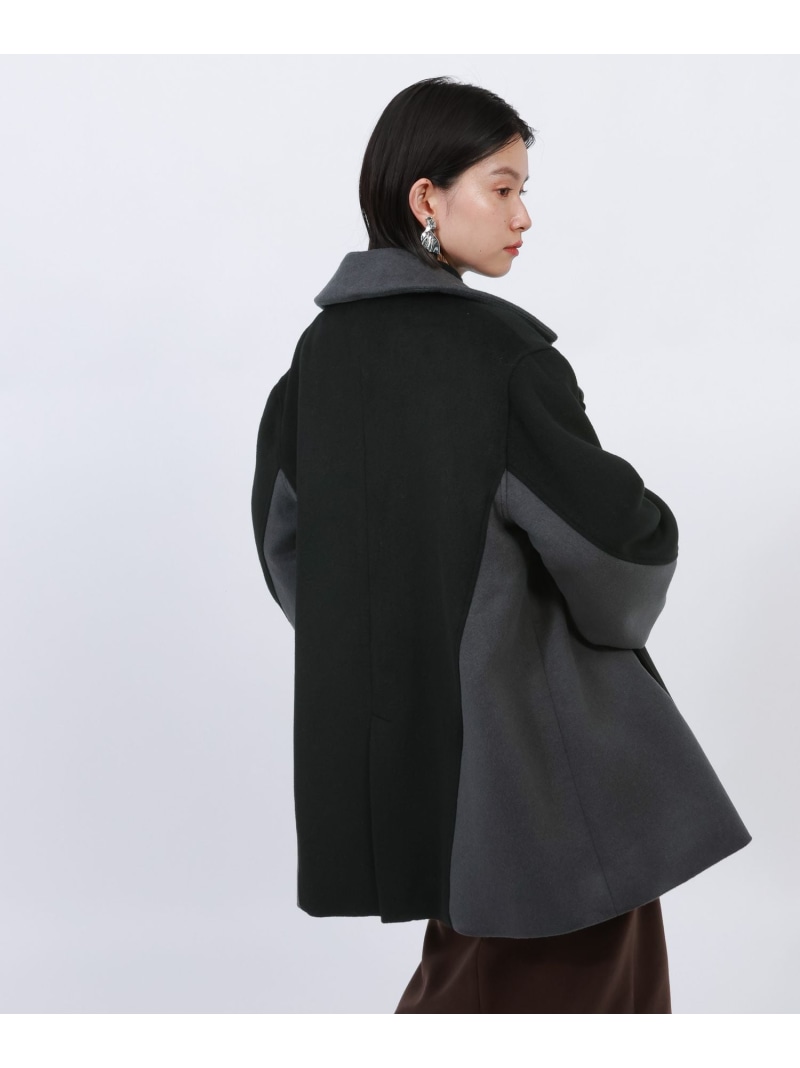 楽天市場】【SALE／38%OFF】(W)ウールバイカラーBIGPコート HARE ハレ