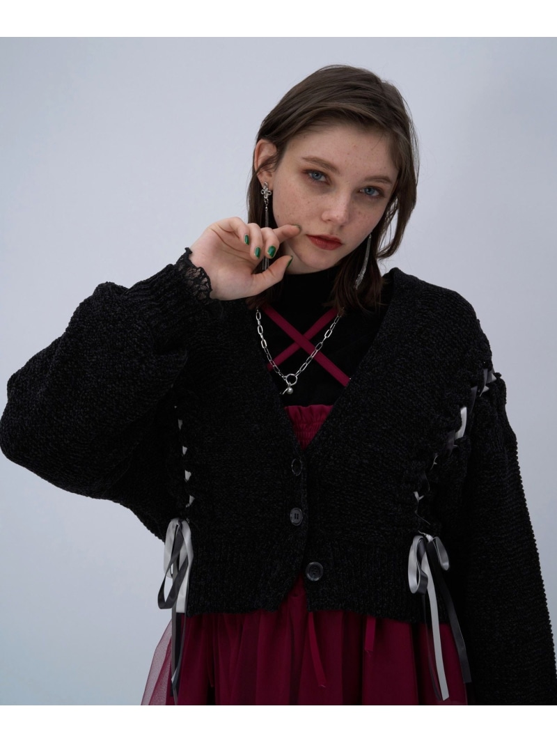 楽天市場】モールレースアップカーディガン HARE ハレ トップス