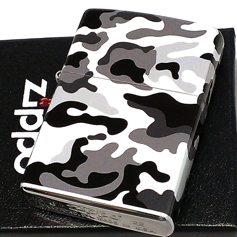 楽天市場】ZIPPO 迷彩 グレー ブラック ジッポ ライター 5面連続加工