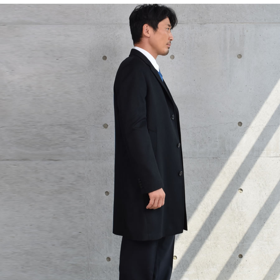 楽天市場】カシミヤ100％ メンズ ニーレングス チェスター コート