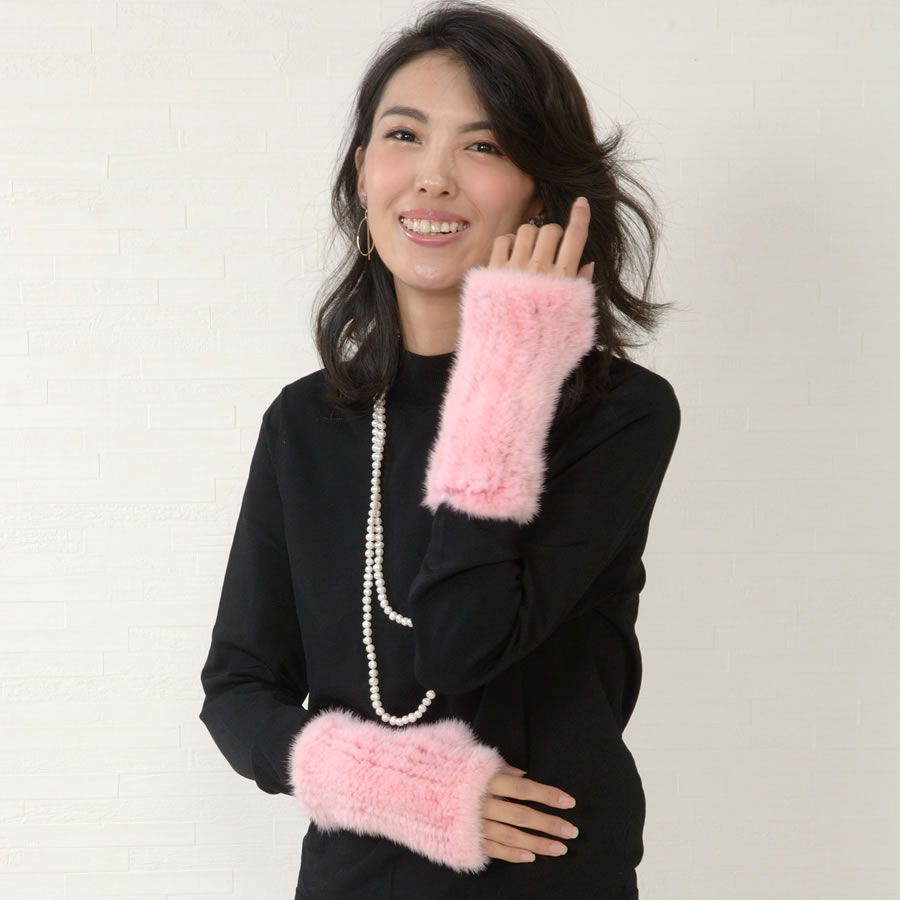 楽天市場】ミンク ファー アームウォーマー 手袋 グローブ ミトン 指