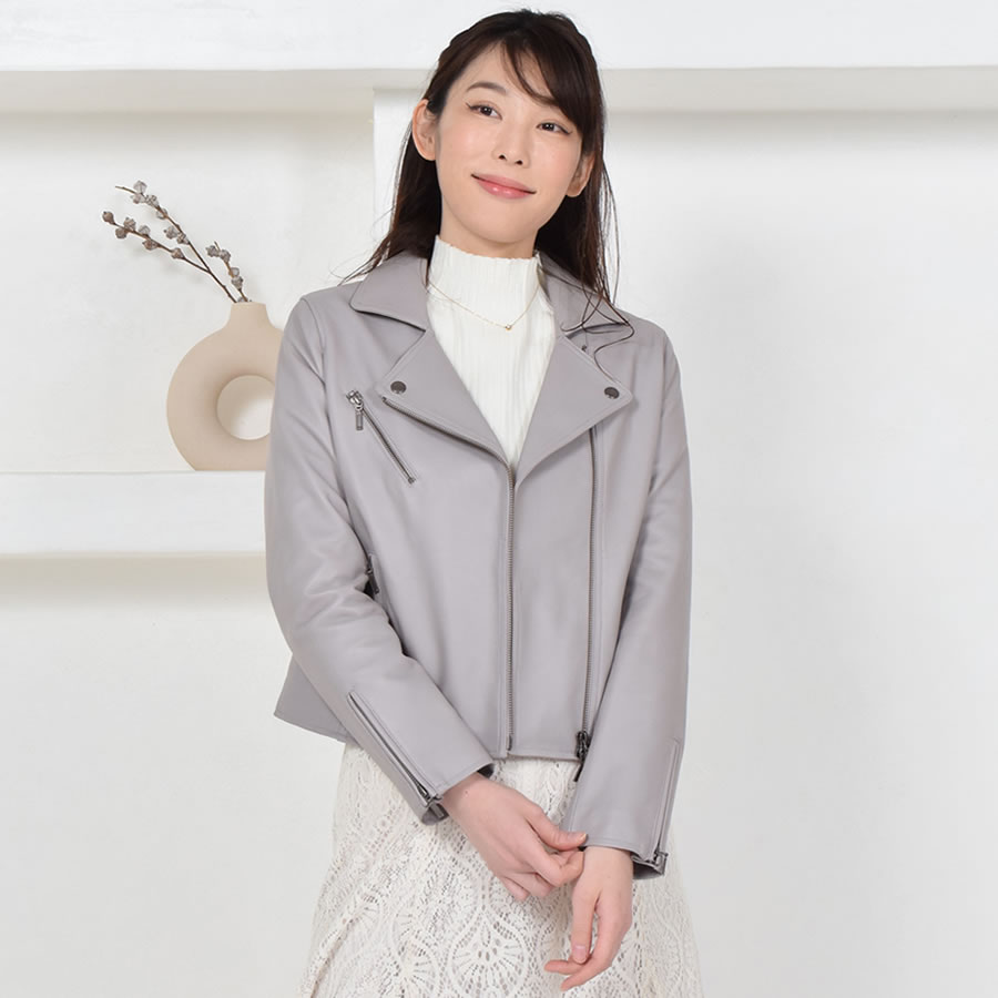 楽天市場】ライダースジャケット [Merfirge]ラムレザー ダブル