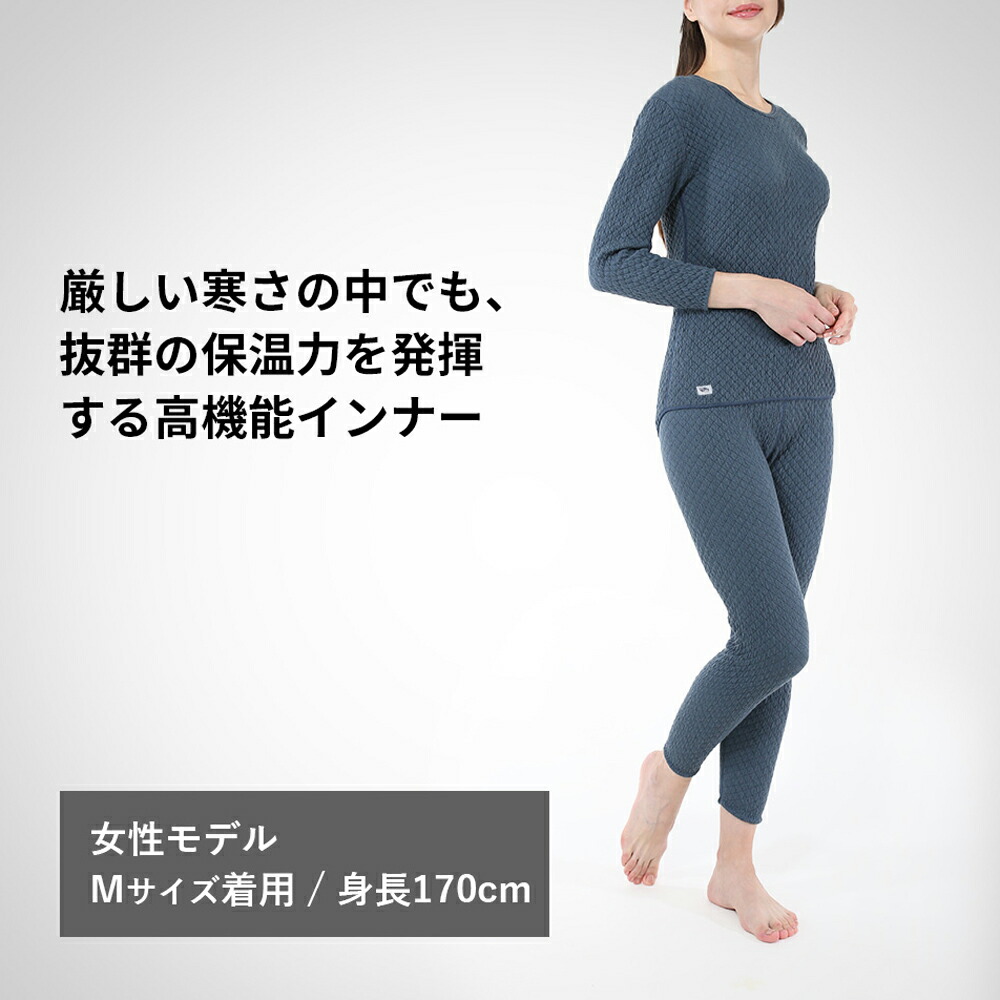 楽天市場】ひだまり 婦人用肌着 長袖 丸首 インナー M ネイビー