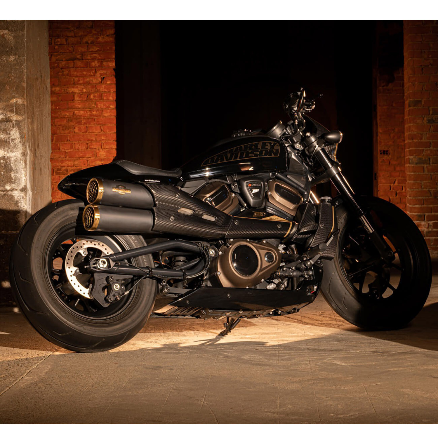 楽天市場】スポーツスターS TOP-GUN スリップオンマフラー 120TH