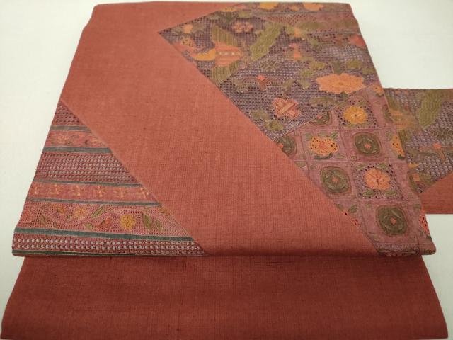 上品に華やぐ【蘇州刺繍】 大人気モチーフ【貝合わせ】 袋帯と同格の