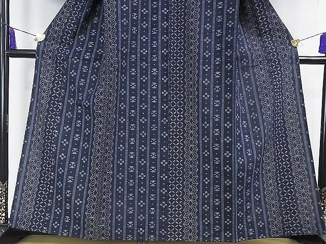 楽天市場】平和屋本店□極上 久留米絣 単衣 綿 麻の葉 七宝 花間道