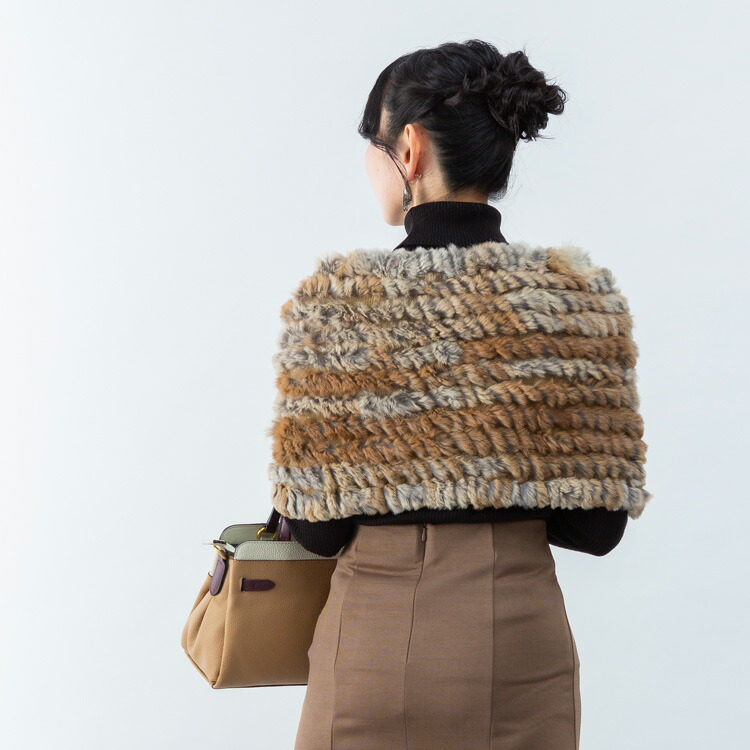 楽天市場】スヌード ファー ラビット マフラー ニット 編込み ネック