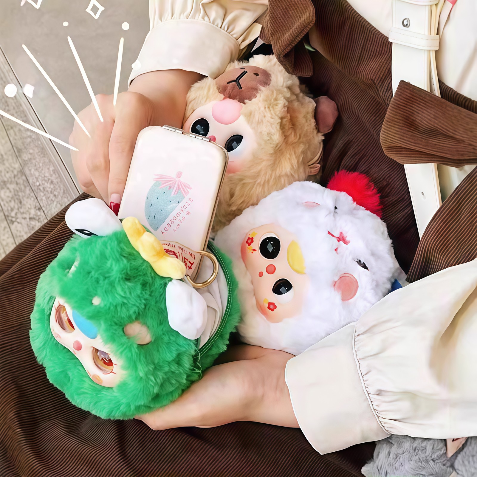 楽天市場】【BABY THREE】ぬいぐるみ ファスナー付きバッグ ブラインド