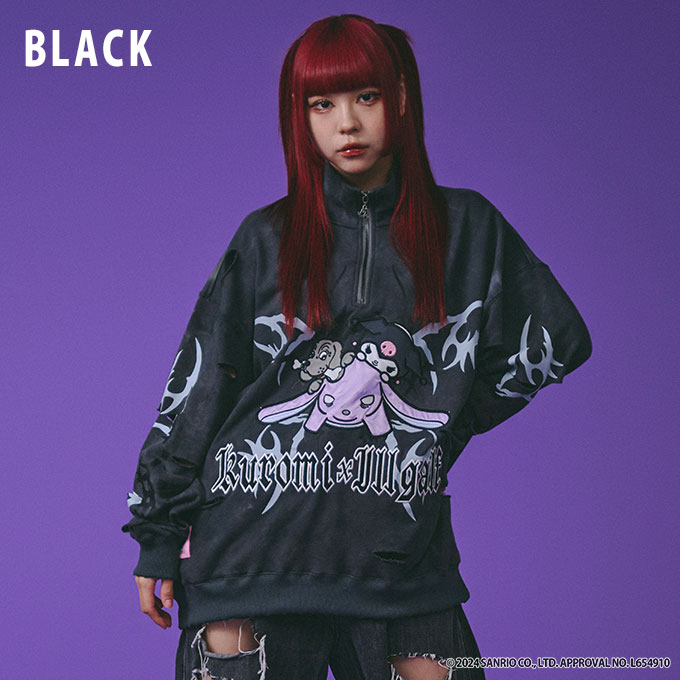 楽天市場】ガルフィー×クロミ 限定 レディース ハーフジップスウェット