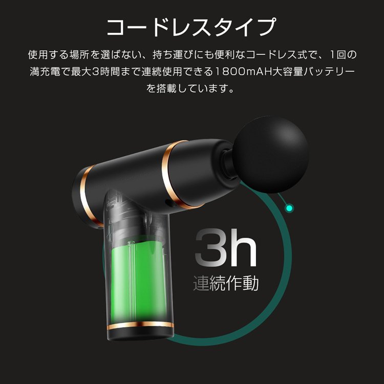 楽天市場】筋膜リリース ガン ハンディガン リリース 電動 高周波