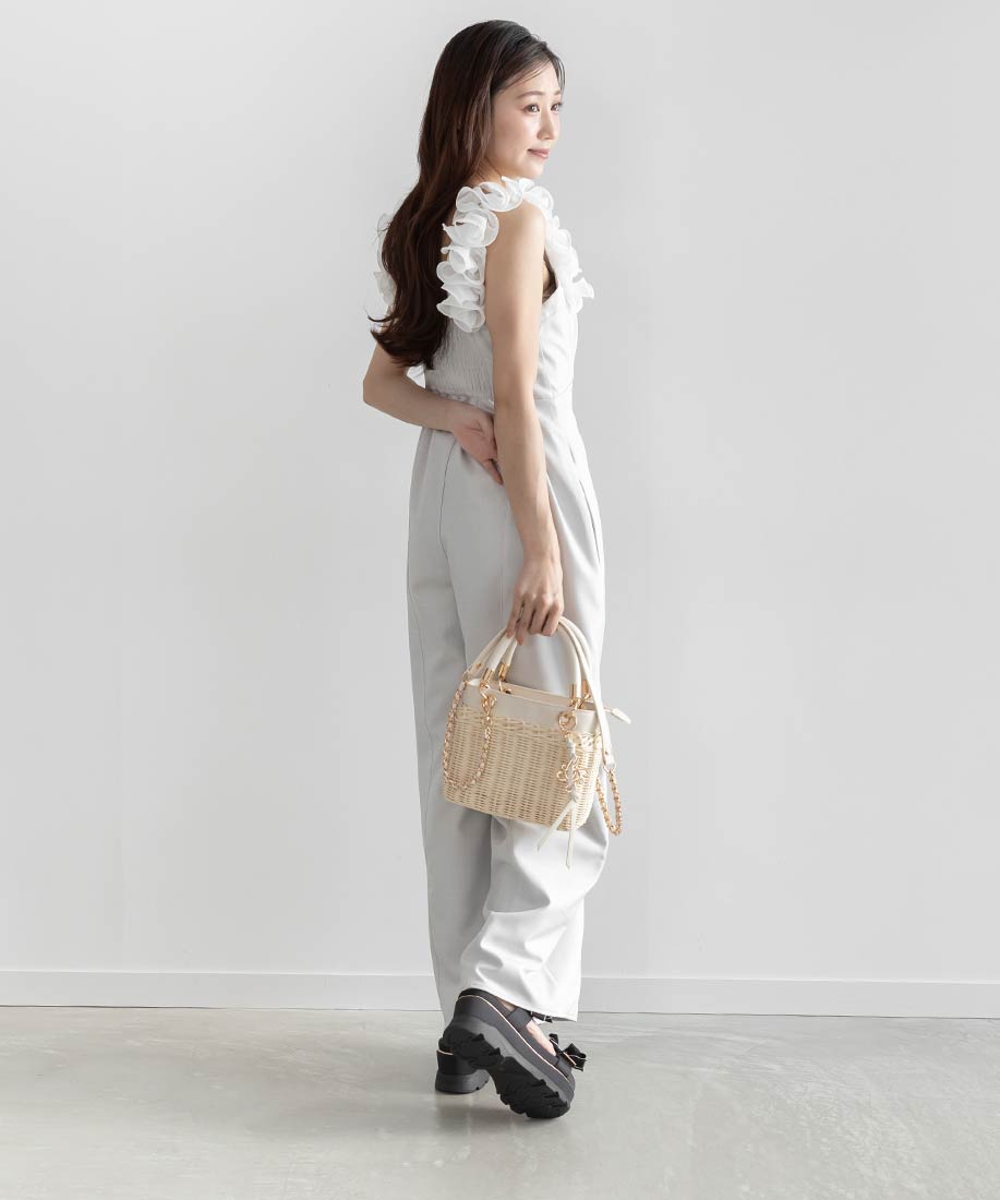 楽天市場】RANDA/ランダ/2WAY ラタンスクエアハンドバッグ/FB35222/U5