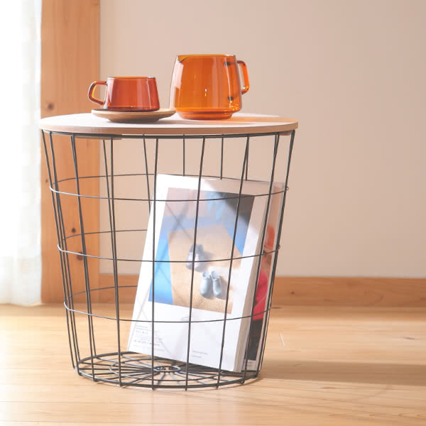 楽天市場】【選べる特典付き】 ワイヤーバスケット テーブル サイド