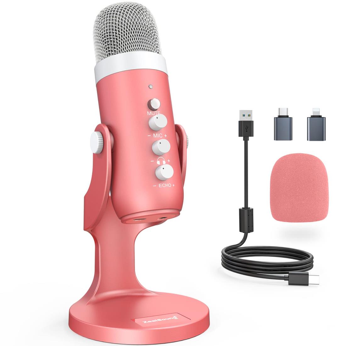 楽天市場】ZealSound 配信用マイク ASMRマイク コンデンサーマイク USB
