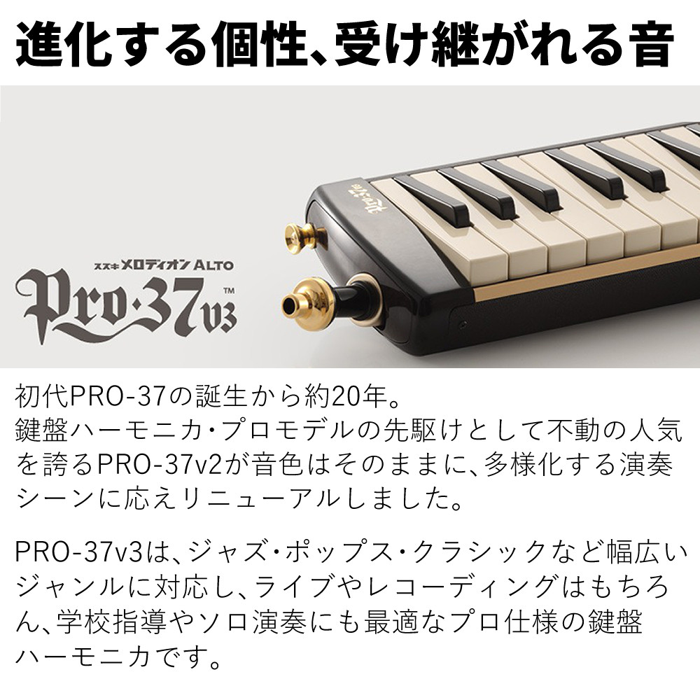 楽天市場】スズキ PRO-37v3 メロディオン 鍵盤ハーモニカ アルト 専用