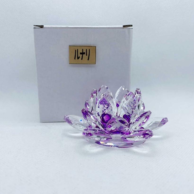 楽天市場】蓮の花 クリスタル ガラス 置物 オブジェ インテリア 風水