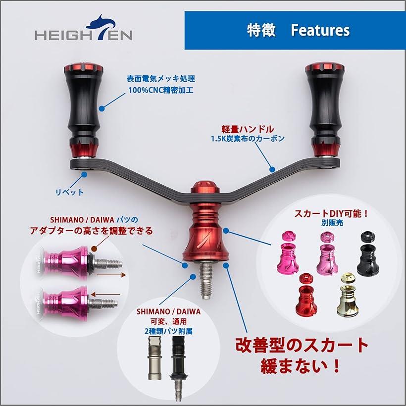 楽天市場】90mm リール ハンドル シマノ ダイワ 通用 1.5K炭素布