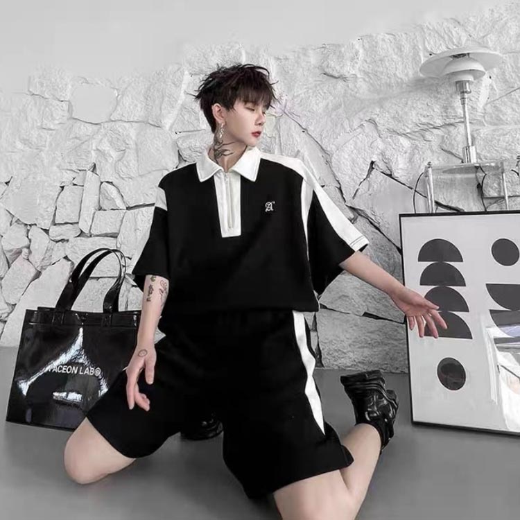 楽天市場】ハーフジップ 2点セット パーカー 上下セットアップ