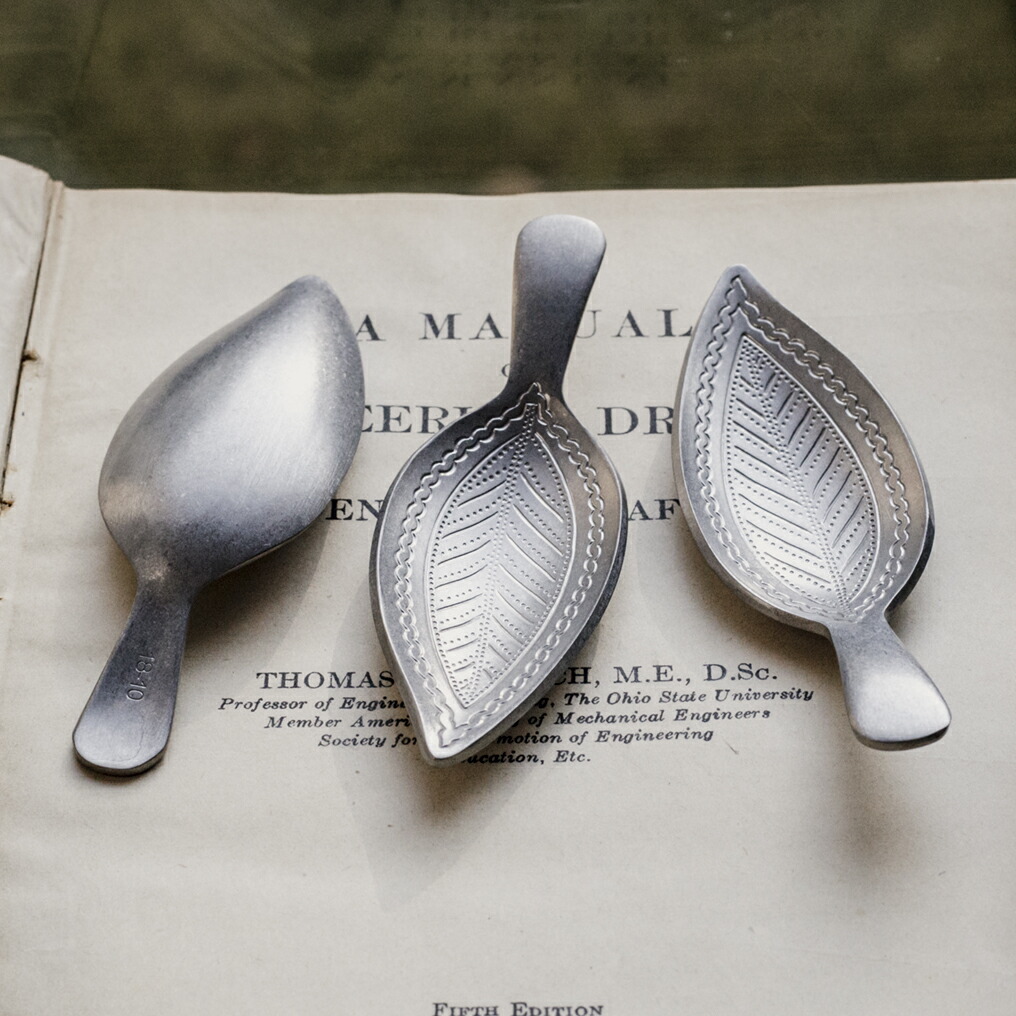 楽天市場】エレガント ティーキャディー リーフ 茶匙 茶さじ 葉形