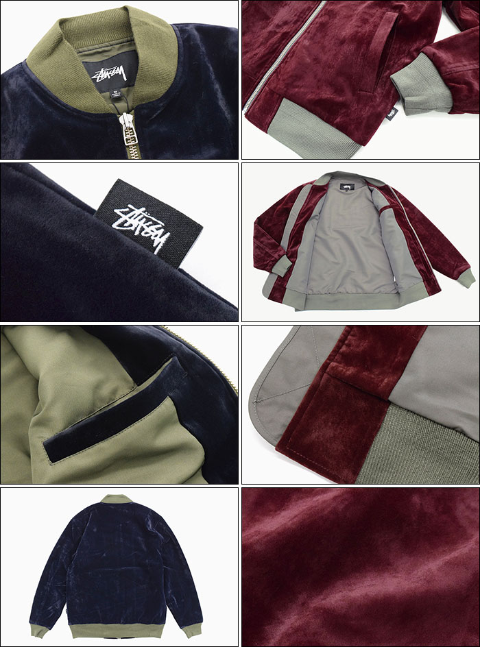 楽天市場】ステューシー STUSSY ジャケット メンズ Velvet Bomber