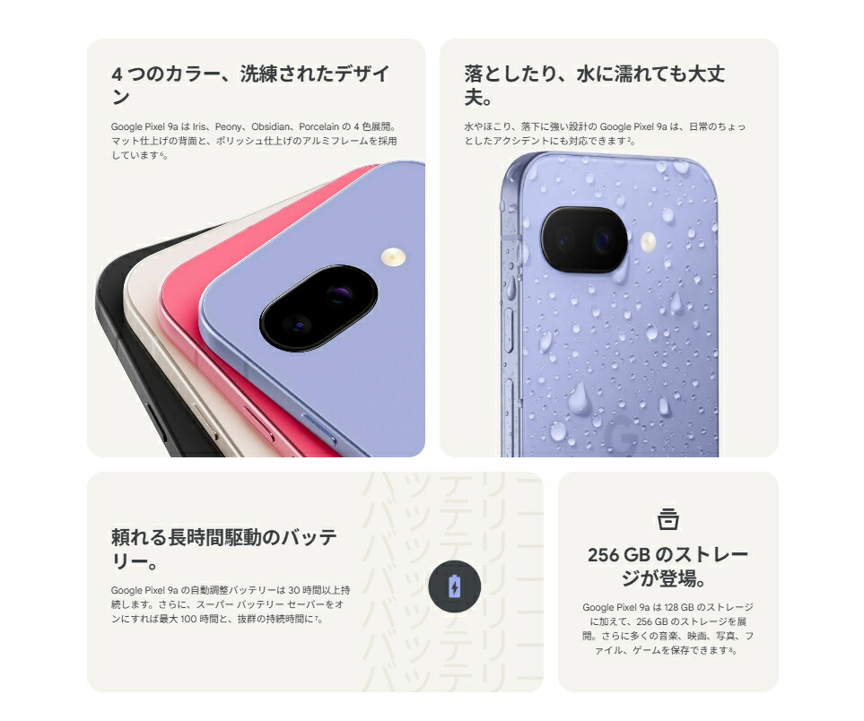 楽天市場】「新品・未開封/開封済み」SIMフリー Google Pixel 9a 128GB