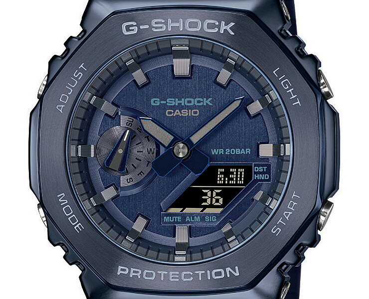 楽天市場】カシオ Gショック メタルカバード ネイビー GM-2100N-2AJF