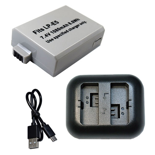 楽天市場】USB充電器セット キャノン(Canon) LP-E5 互換バッテリー +